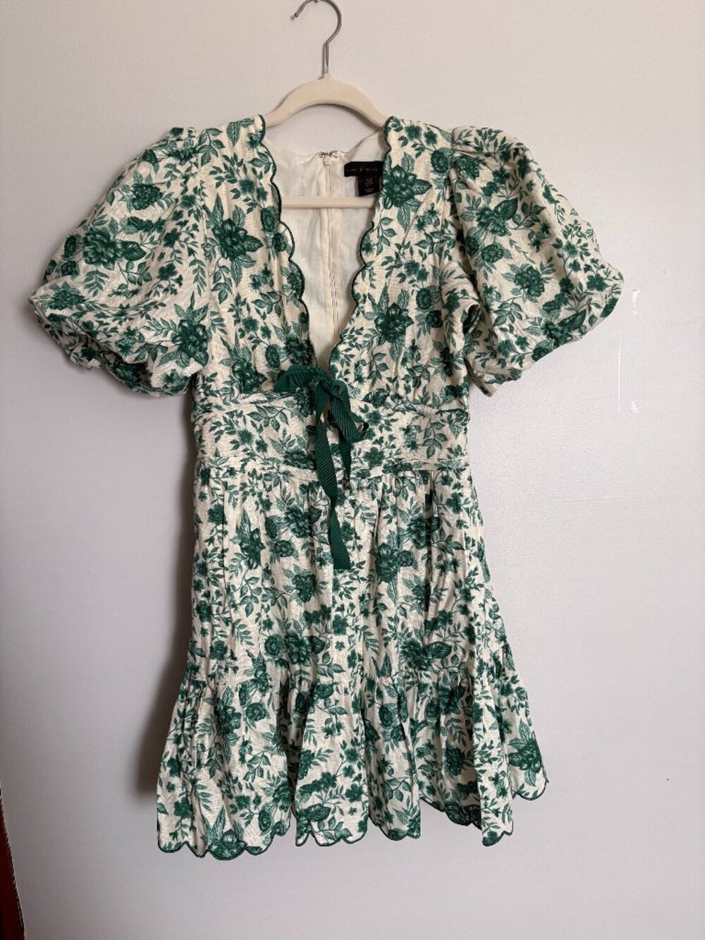 NWOT | House Of Harlow 1960 Linen Dress | Size US 4 | Green Floral